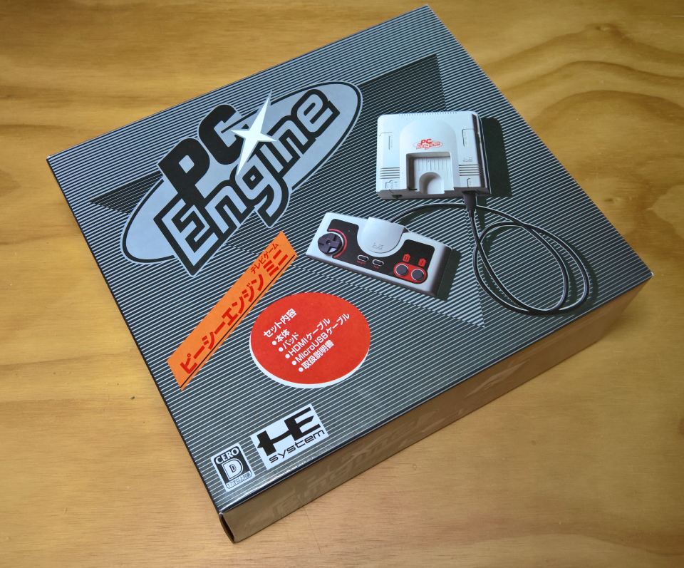 The box of the PC Engine Mini